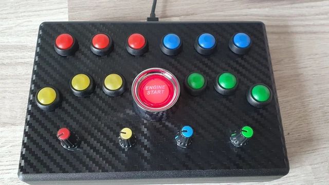 Button Box Pc BUTTON BOX FOR PC sim racing/flight/sim/ets2 USB controller Engine ...