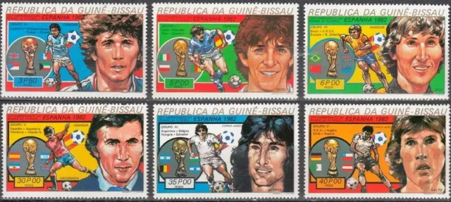 Guinea Bissau WM 1982 Spanien  MiNr. 623-28 postfrisch mnh Fußball football