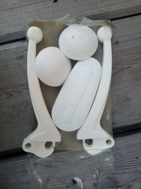 Coppia Leve BIANCHE freno e frizione, copri molleggio,  Vespa 50 Special 125 ET3