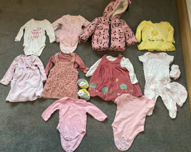 Baby girl bundle 0-3 months jacket, dress, outfits, Vests M&S, M&co…