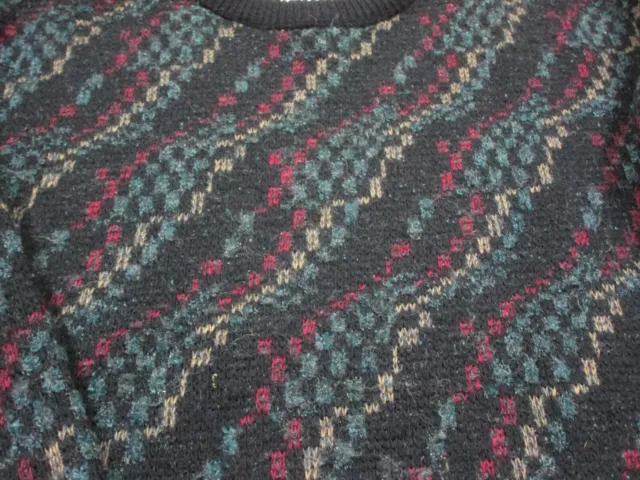Vintage Jantzen USA Wool Blend Patterned Grandpa Sweater Size (M) EUC AOP 3
