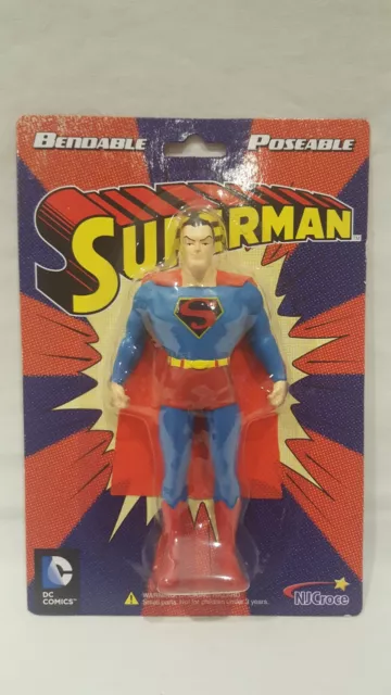 2013 Nj Croce Dc Comics Bendable Poseable Superman Collector Action Figure Rare