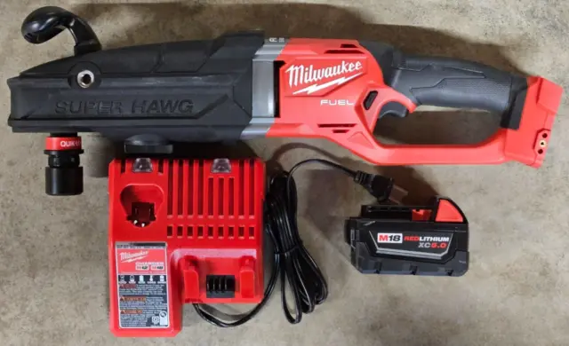 Milwaukee M18 FUEL Super Hawg Right Angle Drill w/ 5.0aH Battery Model# 2811-20