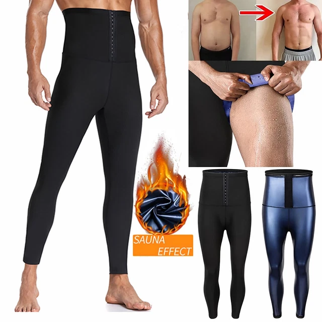 Men's Heat-trapping Sweat Sauna Pants Waist Trainer Leggings Slimming Trousers