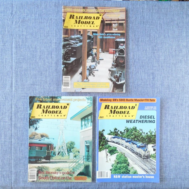 RAILROAD MODEL CRAFTSMAN Magazine lot January March 1985 Oct 1997 Toy