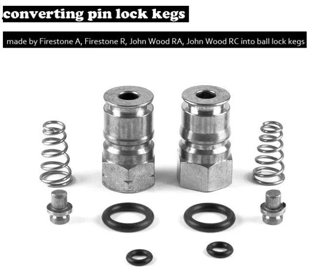 Brand New 9/16"-18 Firestone Spartanburg Type keg Ball Lock Post & Poppet Fem...