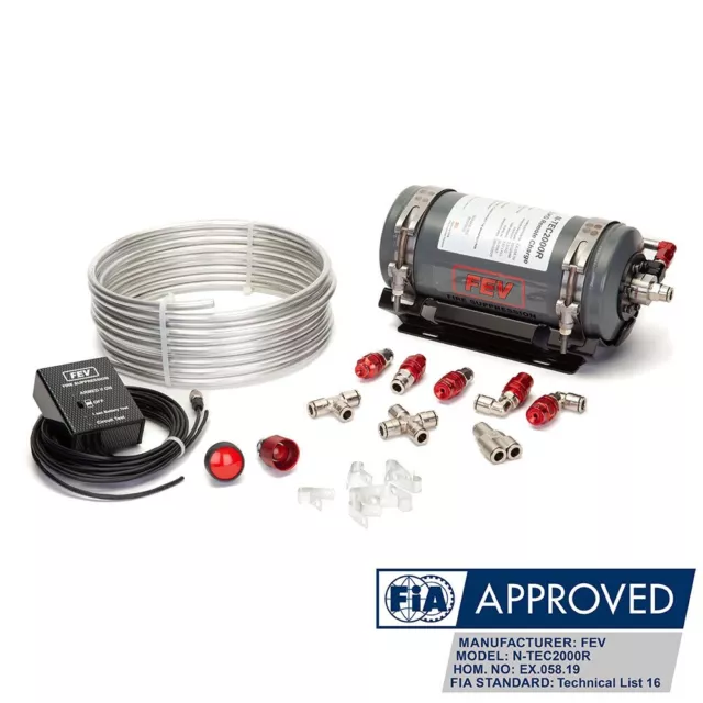 FEV 2KG Novec 1230 Gas Fia Course Voiture Feu Suppression Système N-TEC2000R