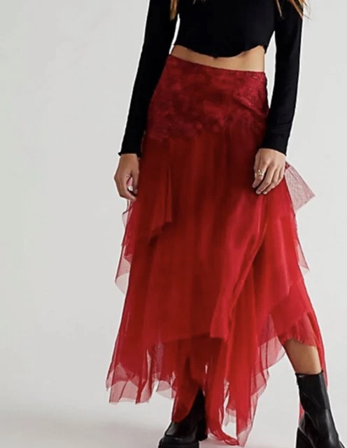 Free People Brenda Knight Nigel Preston Fairy Chiffon Skirt S Sugar Jam Free People Brenda Knight Nigel Preston Fairy Chiffon Skirt S Sugar Jam