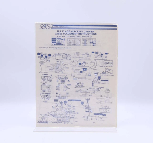 U.S.S. Flagg Aircraft Carrier 3 1985 ORIGINAL Instructions / Blueprints G.I. Joe