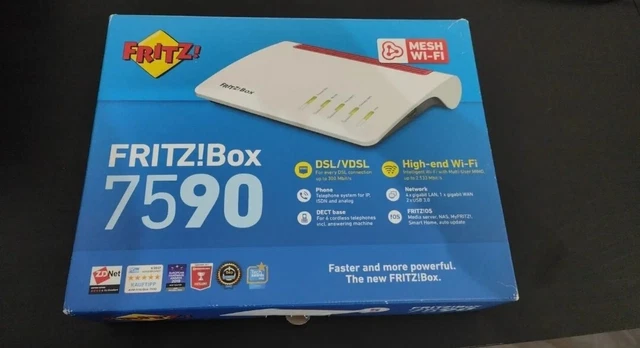 AVM FRITZ Box 7590 NO BRAND  MODEM ROUTER VOIP FIBRA ADSL MESH WI-FI  2533 Mb
