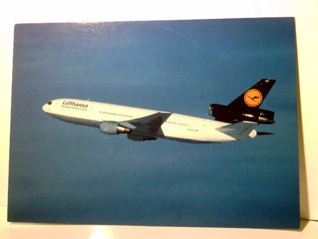Flugzeuge. Lufthansa. McDonnell Douglas DC 10 - 30. Alte Ansichtskarte / Postkar