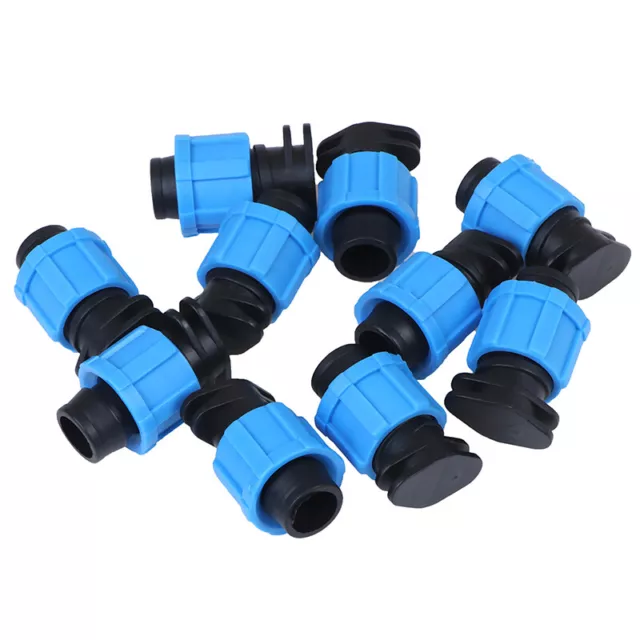 10x 16mm Drip Irrigation Tape End Plug Pipe Fitting Connectors Thread Loc  Z FN4
