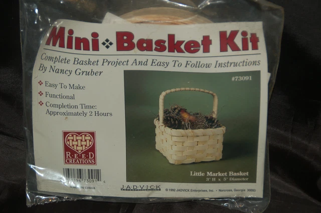 "Mini kit de cesta cesta Little Market Cesta #73091 instrucciones y materiales para 3"" x 5"