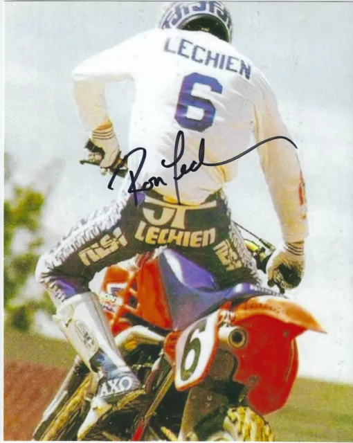 RON LECHIEN Signed 8.5 x 11 Photo Signed REPRINT Motocross Racing FREE SHIPPING
