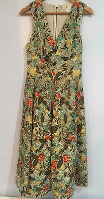 Alice + Olivia Sequin Embellished Gold Embroidered Dress Size 4 New With Tags
