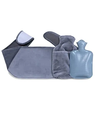 Bouillotte avec housse douce et chaude pour lit d'hiver, motif bonhomme de  neige à pois bleu, 2 l : : Hygiène et Santé