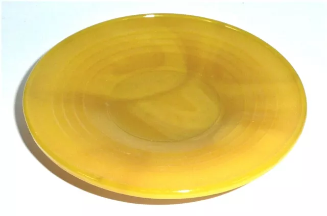 Akro Agate Chiquita Saucer - Dark Yellow Color - Child's Tea Set