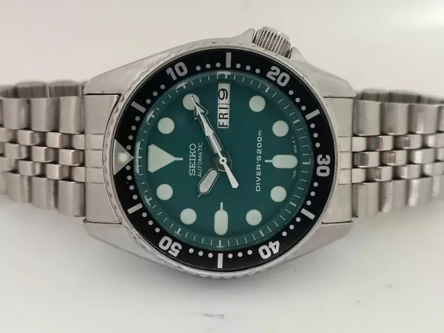 LOVELY GREEN MODDED Seiko 7S26-0030 Skx013 Automatic Mens Watch Sn 706072  EUR 155,18 - PicClick FR