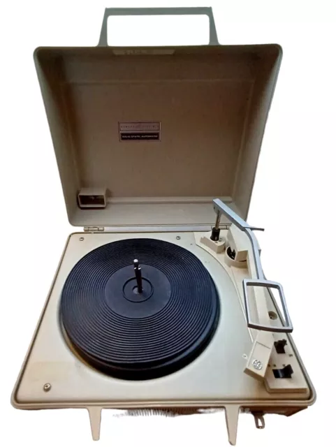 Vtg General Electric V631n Portable Record Player Solid State Automatic 4-Speed