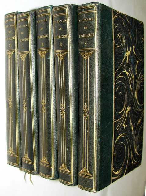Livre Ancien Oeuvres Complètes De Racine - Reliure Demi-cuir, Gravures Sur Acier - XIXe