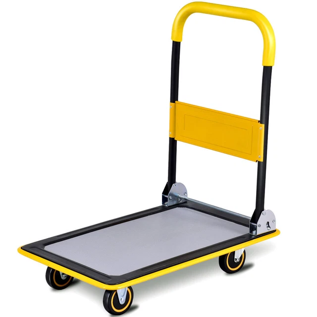 Costway 330lbs Folding Platform Cart Dolly Push Hand Truck Moving Warehouse