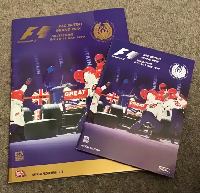 F1 British Grand Prix Silverstone 1999 Programme and Host of Extras, Post free.