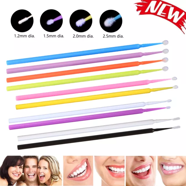 100pcs/pack Dental Microbrush Micro Brush Applicator Tip Regular/Fine/Ultrafine