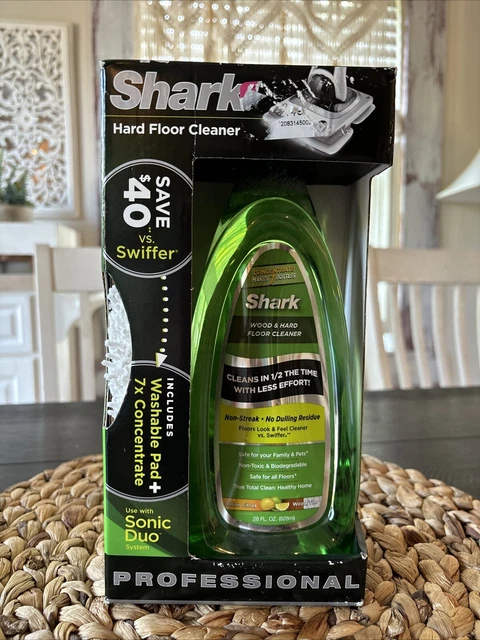 NEW SHARK SONIC Duo 28oz Bottle Hard Floor Cleaner Refill w/ Washable ...