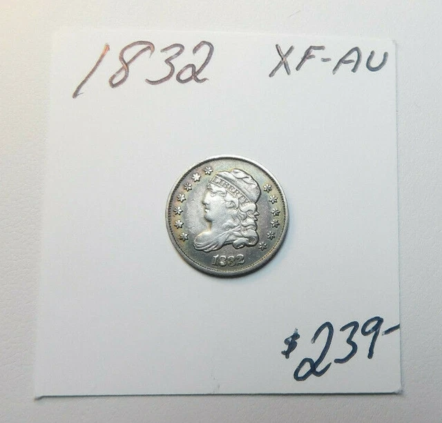 1832 Xf - Au Bust 1/2 Dime Monster Original Toning!!!!!!!!!!!!!!! Great Detail!!