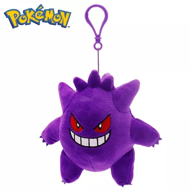 Pokemon 27cm roxo Gengar Plush boneca saco novo desenho animado