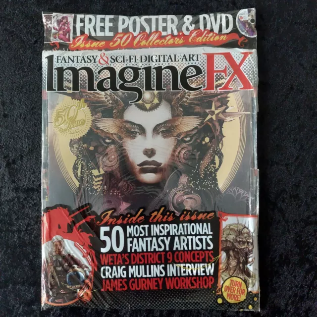 IMAGINE FX - RARE UK Magazine Issue 50 Collectors Edition + Poster & DVD SEALED
