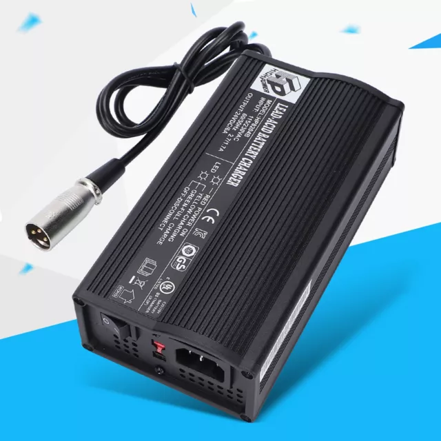 24V 6A W/XLR Lead Acid Battery Charger Electric Scooter Mobility Wheelchair Gel