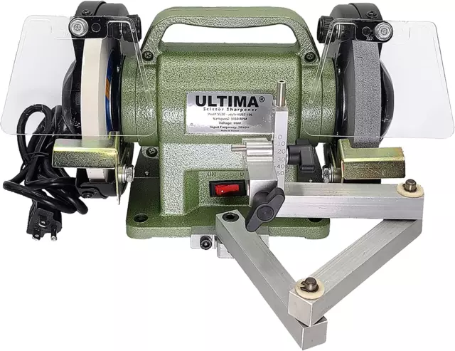 Scissor Sharpener - Benchtop Grinder & Polisher with Convexing Clamp for Prossio