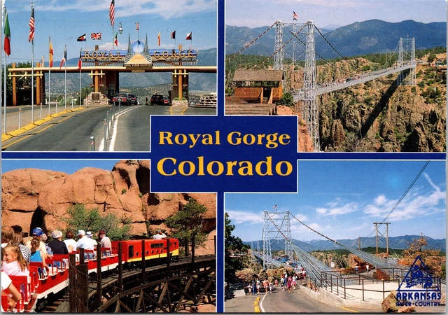 ROYAL GORGE COLORADO Bridge Arkansas River Canyon Multiview Postcard ...