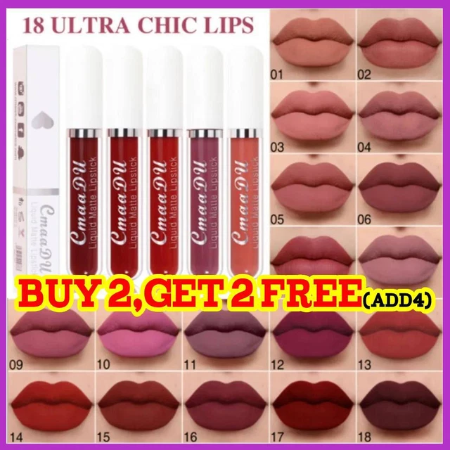 Rossetto liquido opaco 18 colori lucidalabbra impermeabile di lunga durata ❤️