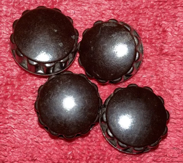 4 1950s era bakelite electric guitar knobs as used on Kay and other