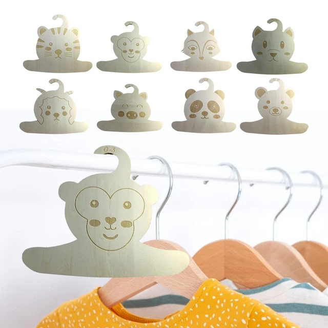 8 Pieces Wooden Baby Closet Dividers Durable Baby Closet Dividers Hangers New