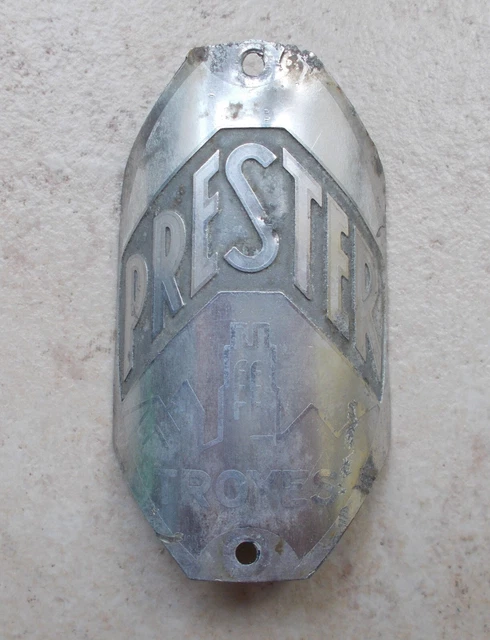 Plaque De Vélo Ancienne SERRUS France - Headbadge Métal Pour Bicyclette #3