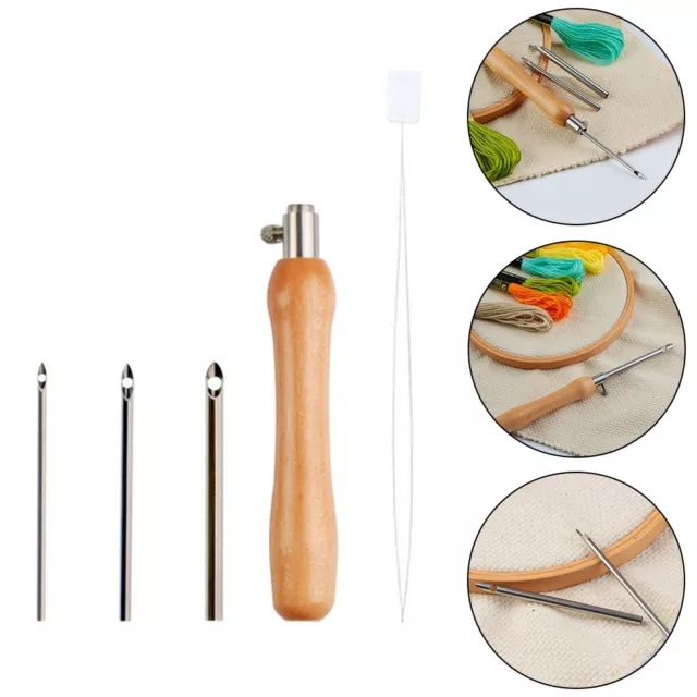 Herramienta de aguja perforadora para todo uso para artesanías de bordado hágalo usted mismo con pluma ajustable