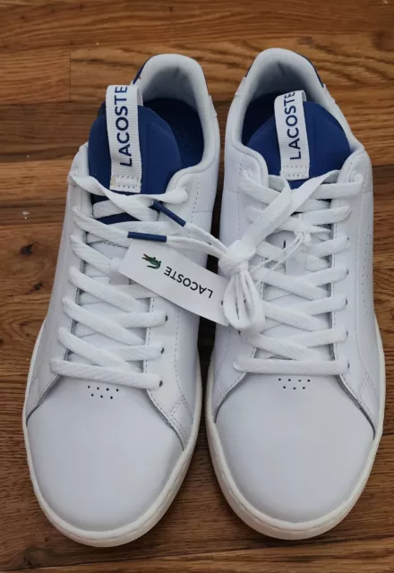 NEW - Lacoste Carnaby EVO Light WT Men's Shoes, Size 10, White/Blue