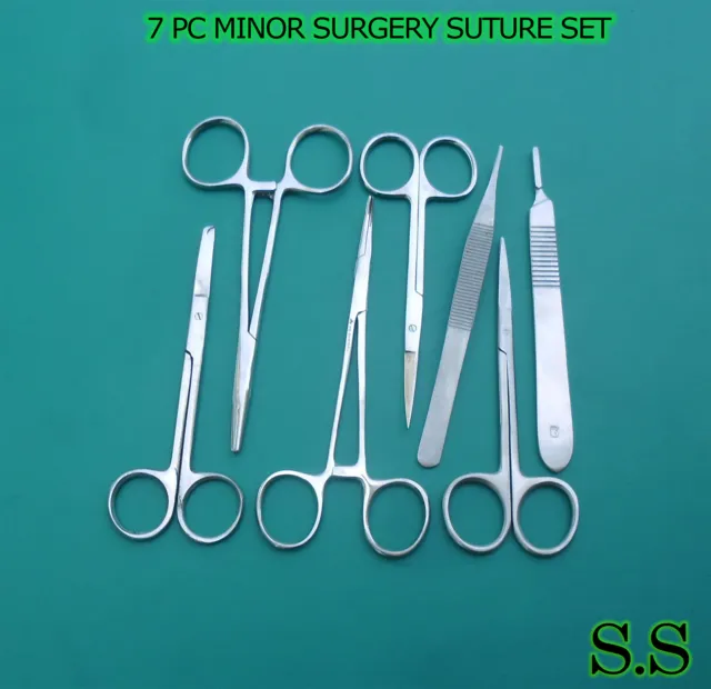 7 Pc O.r Grade Minor Surgery Suture Set Kit Instruments Ds-748