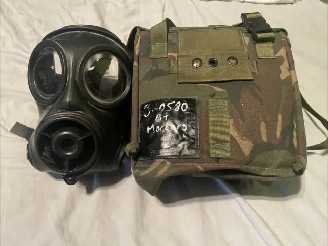 British Army S10 Gas Mask Avon Respirator Size 1 Military Surplus 1989