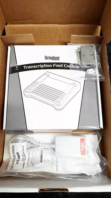 New Nuance Dictaphone Foot Pedal Kit, US & RJ11, USB DB15