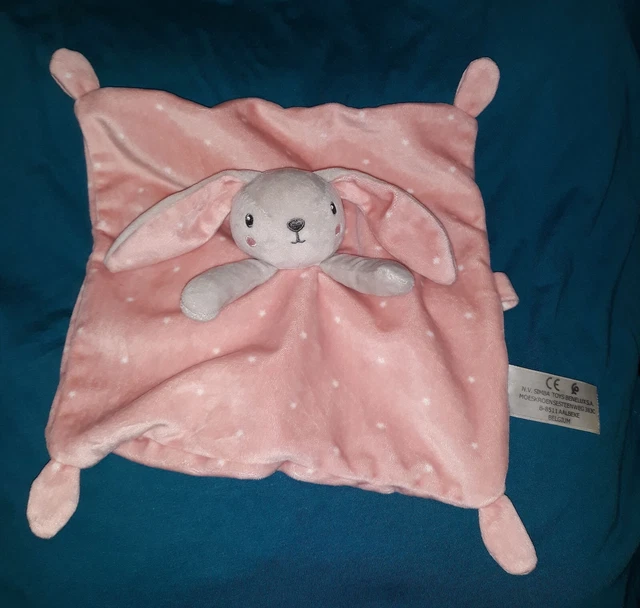 doudou plat lapin rose étoile SIMBA TOYS Kiabi en TTBE