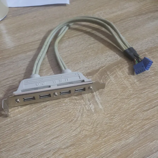 USB2.0 Header Bracket Mainboard Header Extension Cable 4 Port USB Header Cable