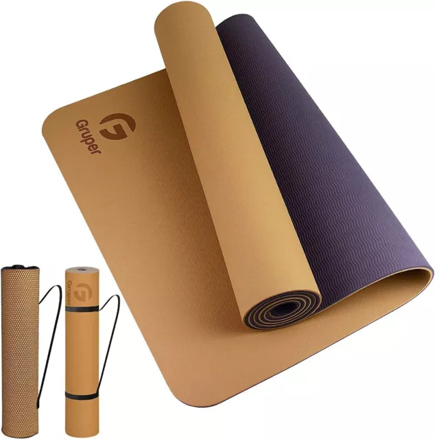 183*61cm  Yoga Mat 6mm Thick Gym Exercise Fitness Pilates ECO FRIENDLY Non Slip