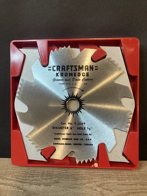 Craftsman 9-3249 Kromedge 6" Groover Dado Set 7 Blades Table Saw 5/8" Arbor Vtg