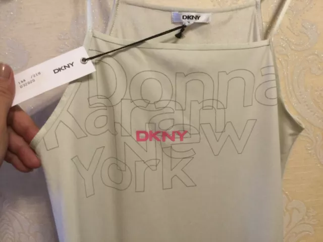 New DKNY Girls Beige Maxi Slinky Strap Dress Age 16, Fits Adult Size 8-10 🌹BNWT