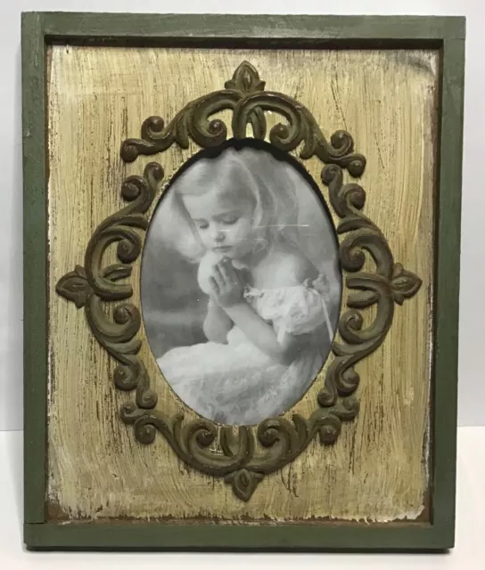 Wooden Aged Antique-Like Rustic Tabletop Decorative Distressed Picture Frame