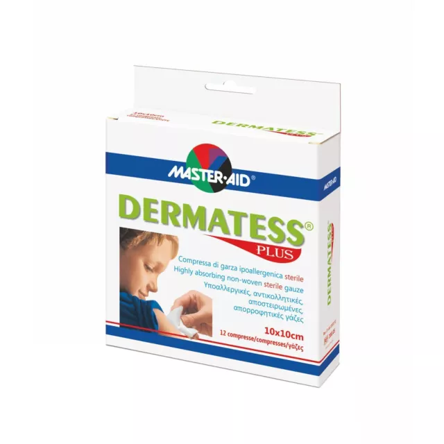 Master-Aid® Dermatess® Plus Compressa Di Garza Ipoallergenica Sterile 10x10 cm 1